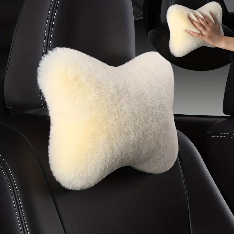 Forbell Car Headrest Pillow Suede Fabric Car Neck Pillow Car Seat Pillow  Rest Headrest Memory Foam Headrest Car Headrest