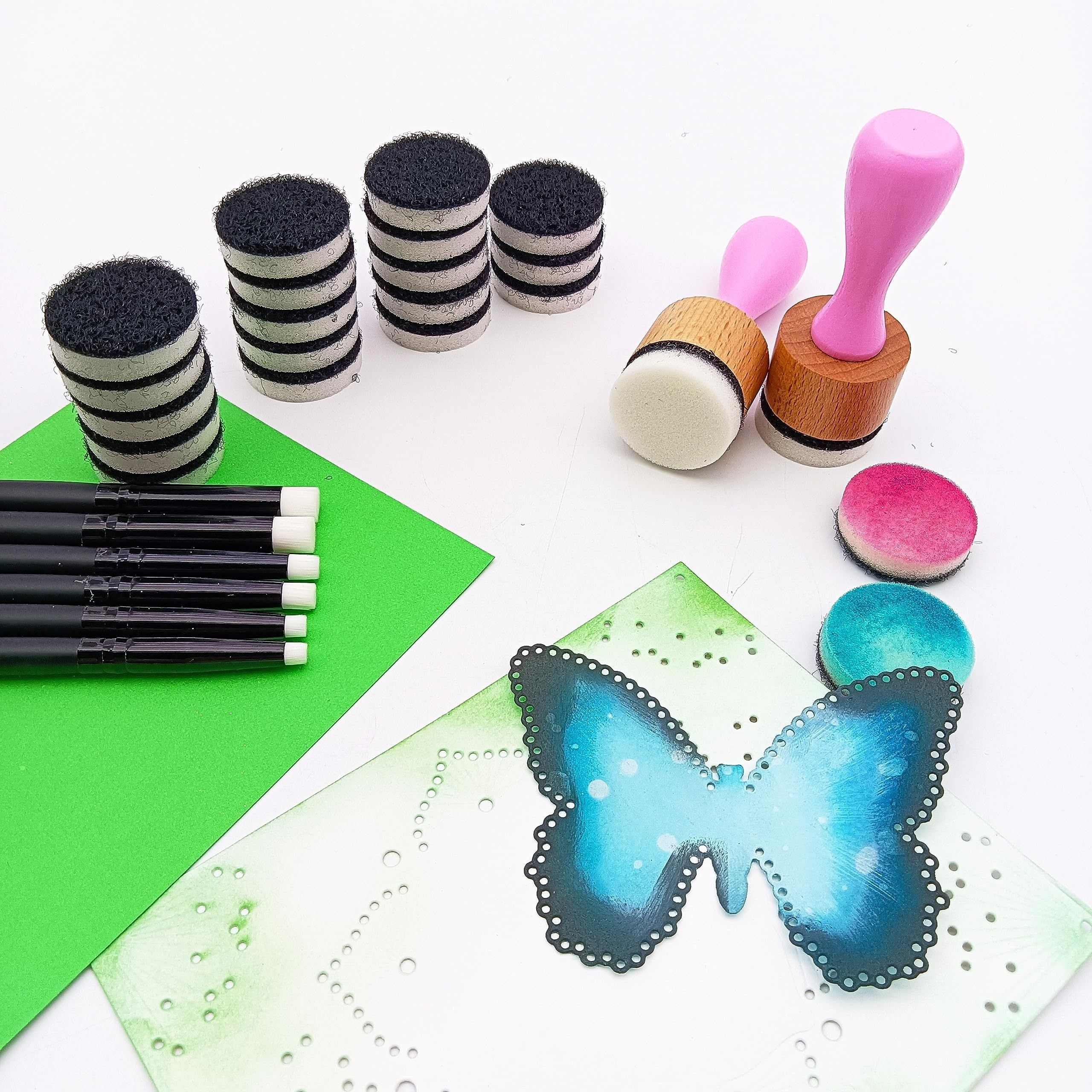 5PCS/Set Ink Blending Brushes Stamping Color Sponge Head