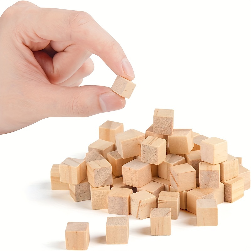 100 cubi in legno colorati 2x2x2 cm