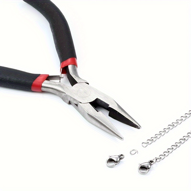 

1pc Flat Nose Pliers Diy Hand-made Jewelry Tool Hand-made Beaded Ring Bending Pliers Mini 5-inch Tool Scissors