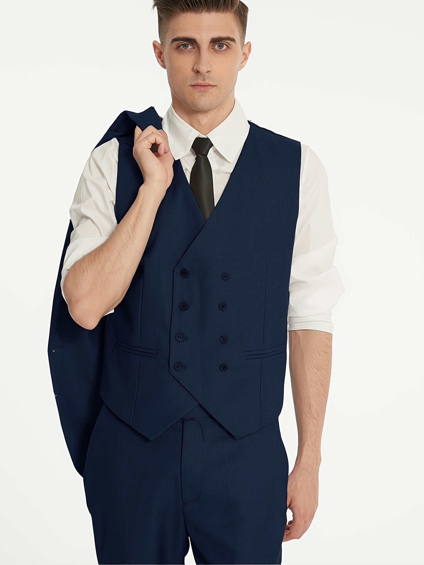 Men's Suit Slim Fit Suits One Button Vest Pants - Temu