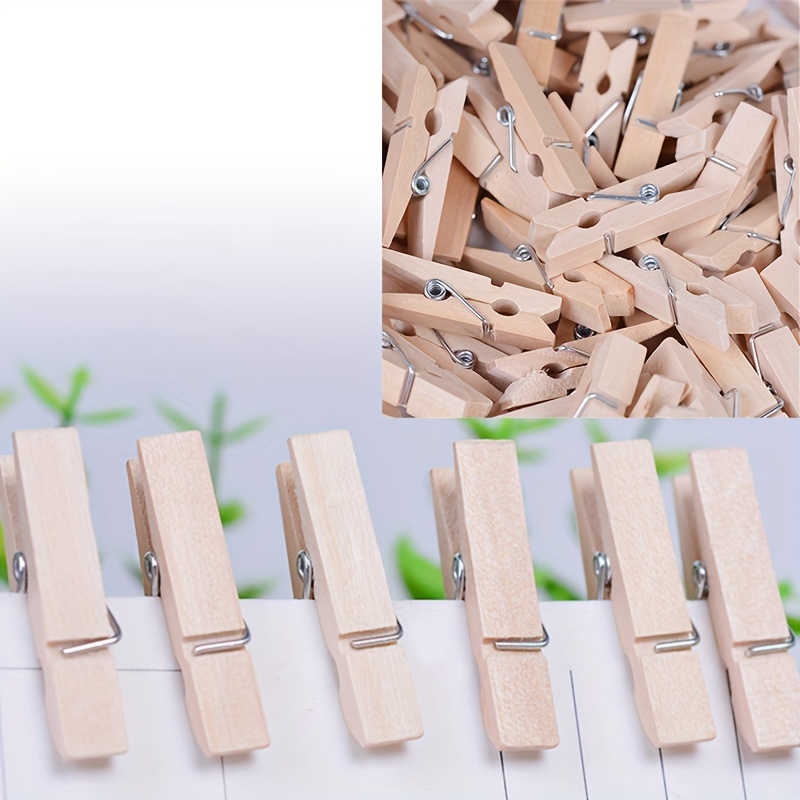50pcs Mini Clothes Pins, Mini 25 Mm/0.98 Inch Natural Wooden Clips, Photo  Clips Clothespin, DIY Wedding Party Craft Decoration Clips Pegs Wooden Cloth