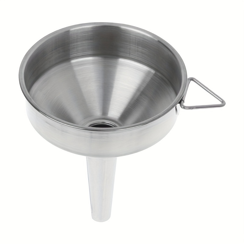 Food Grade Stainless Steel Kitchen Funnel With Strainer - Temu