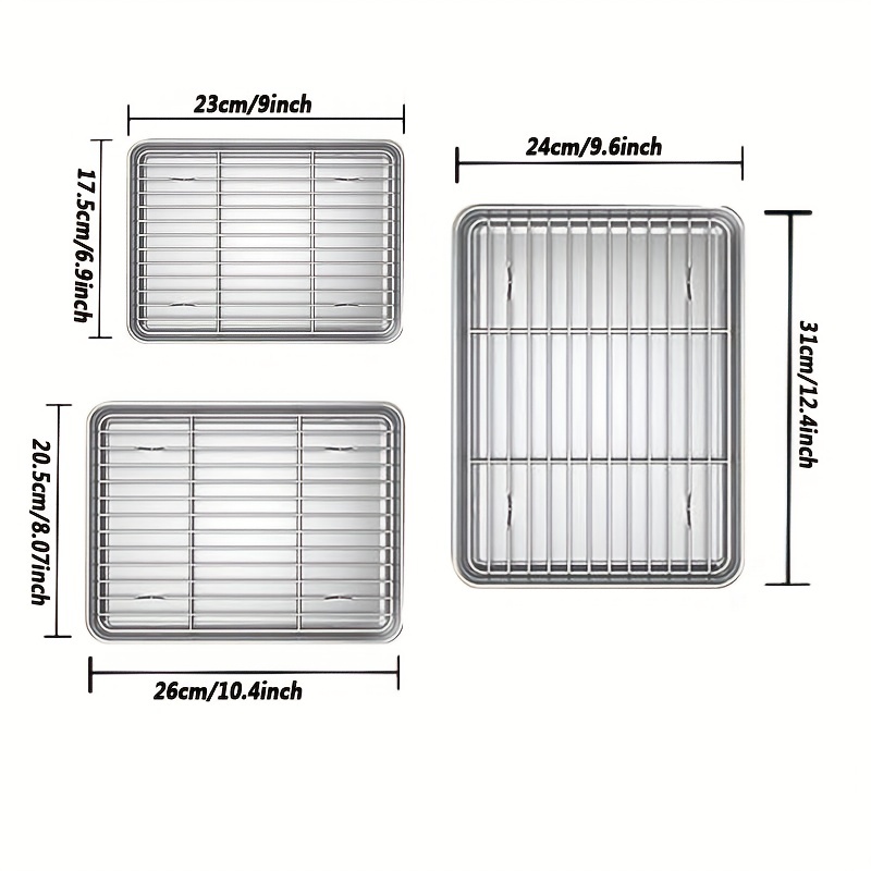9 inch Toaster Oven Pan with Rack