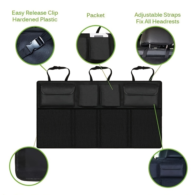 Car Trunk Organizer Adjustable Backseat Storage Bag Net High - Temu
