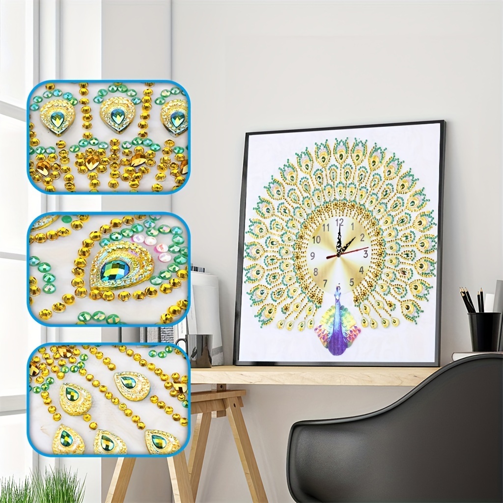 Diy 5d Artificial Diamond Painting By Number Kit Diamond Art Vintage Flower  Clock Special Shape Rhinestone Diamond Painting For Adults Beginners  Colorful Animal Flower Home Wall Decor - Temu