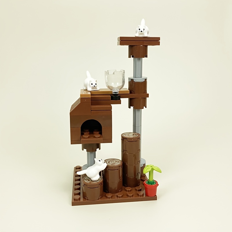 MOC Cattery Building Blocks Toys for Cats House