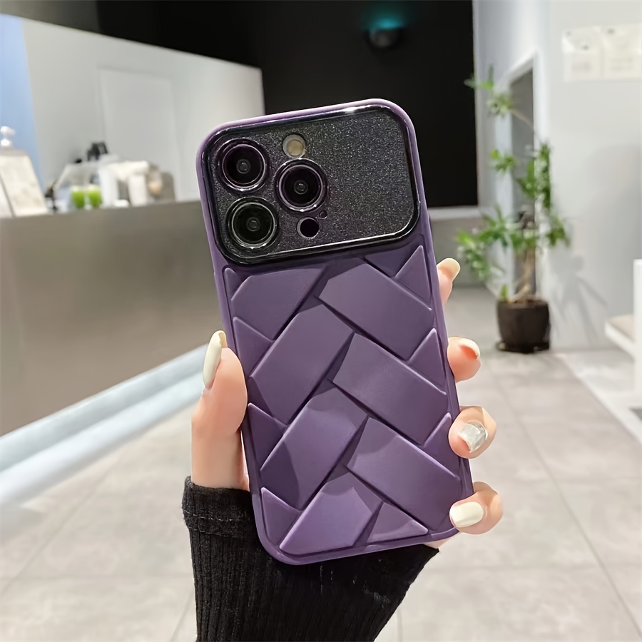 Simple Solid Color Large Window Mobile Phone Case Iphone Temu Australia