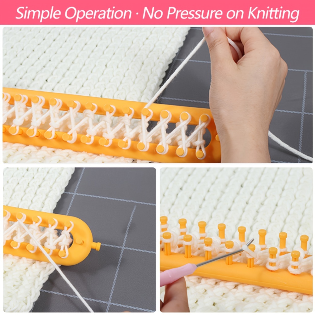 1 Set Rectangle Round Knitting Loom Weaving Scarf Sweater Hat Shawl  Stitching Knitting Machine DIY Handmade Craft Braiding Tool - AliExpress