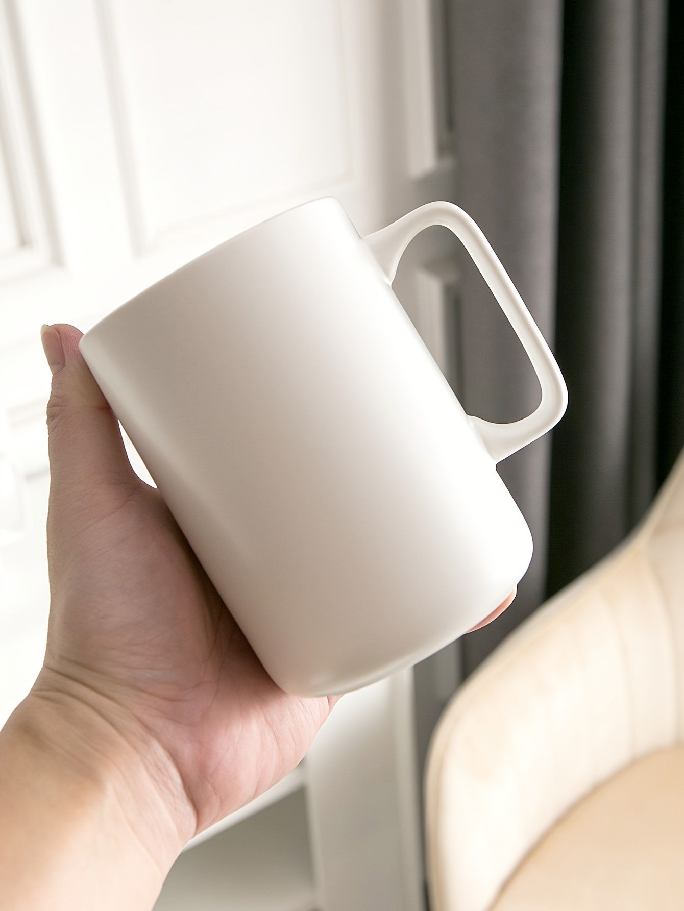 Ceramic Coffee Mug With Fat Handle Dishwasher And Microwave - Temu