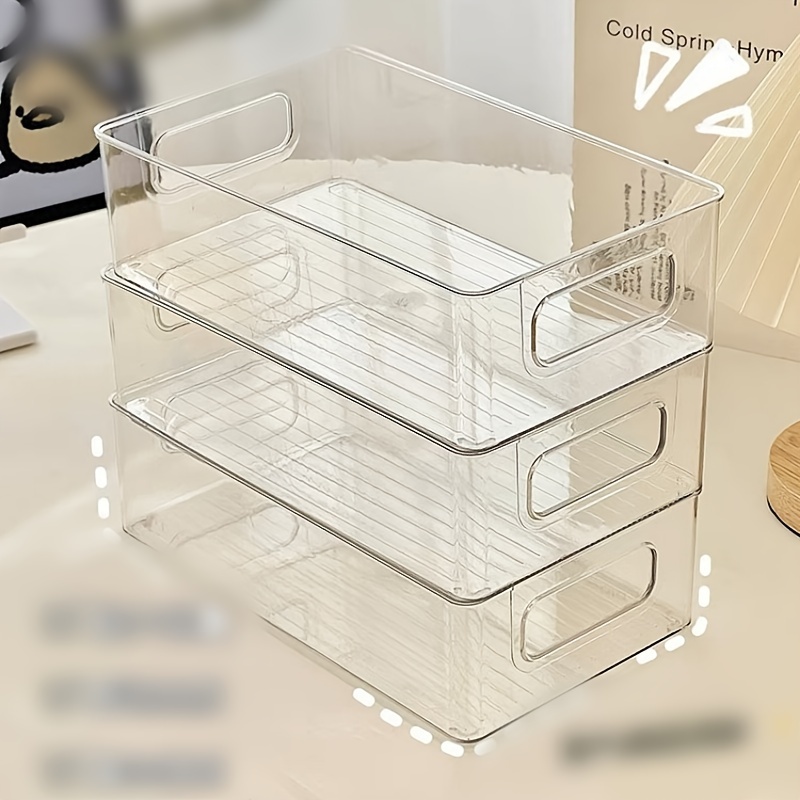 Sundries Storage Box, Desktop Multi-functional Storage Box With Cover,  Plastic Card Photo Storage Bin, Minimalist Storage Case For Home - Temu