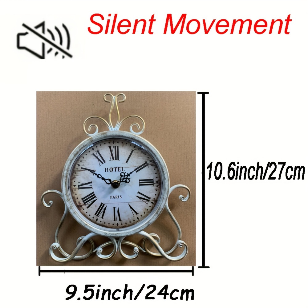 1pc Reloj Metal Retro Silencioso Reloj Hecho Mano Adecuado - Temu Chile