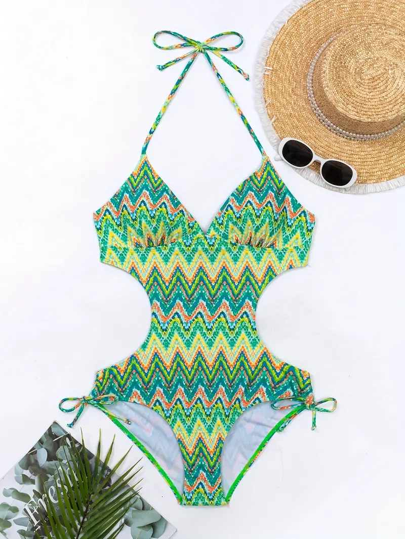 O-Ring Cut Out One-Piece Swimsuit & Reviews - Light Green - Sustainable One- Pieces