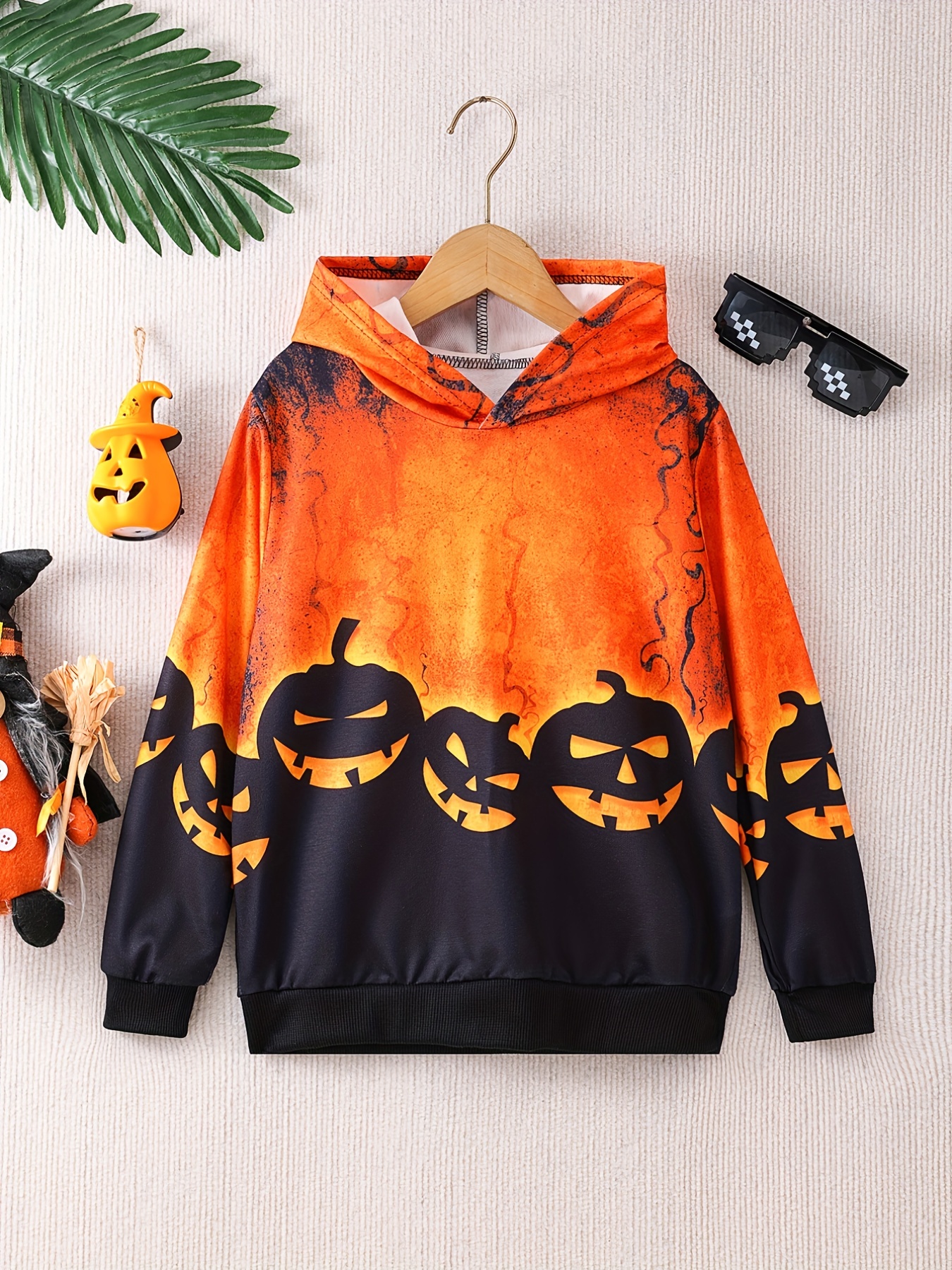 : Boys Cowboy Hoodie Baby Boy Girl Halloween Long Sleeve Letter  Pumpkin Printed Hoodies Sweatshirt Sweatsuit Pullover Fall Orange : Sports  & Outdoors