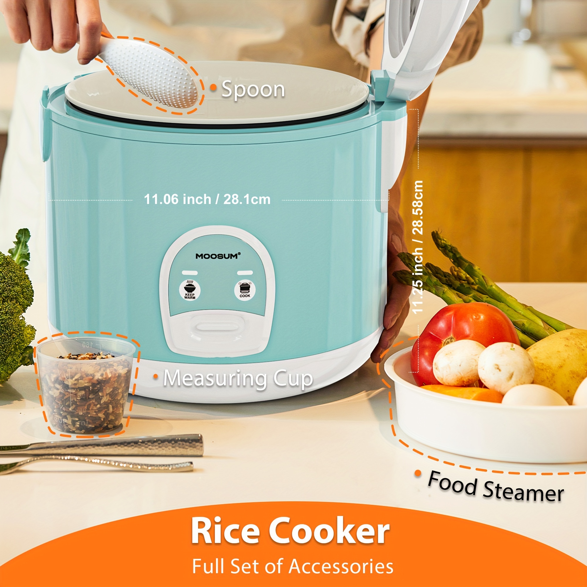 Electric Rice Cooker With One Touch For - Temu