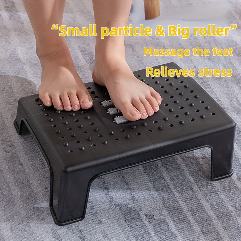 Foot Rest For Under Desk At Work For Office Use, Ergonomic Footrest With  Massager Feet Stand With Massage Rollers, Piano Footstool For Home-relax In  Comfort With A Stylish Footstool-large Size - Temu