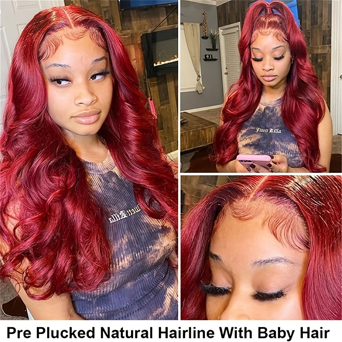 Lace Front Wigs Human Hair 13x4 Body Wave Wig Glueless Wigs Human Hair Pre  Plucked Bleached Knots With Baby Hair Brazilian Virgin For 180 Density  Transparent Wigs Color 99j - Beauty &