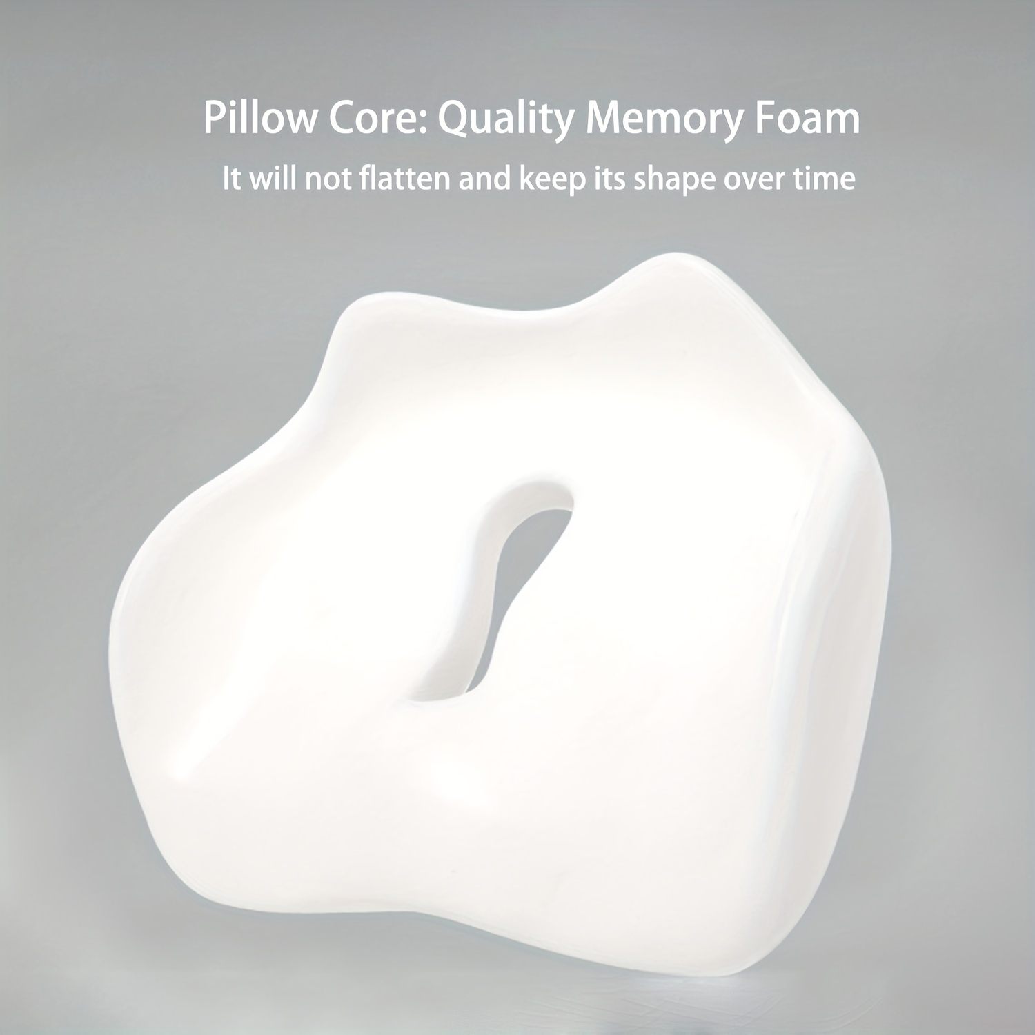 1pc Donut Pillow: Memory Foam Seat Cushion for Office Chair/Wheelchair -  Relieves Pressure & Pain from Postpartum, Prostate, Tailbone, Coccyx &  Sciati
