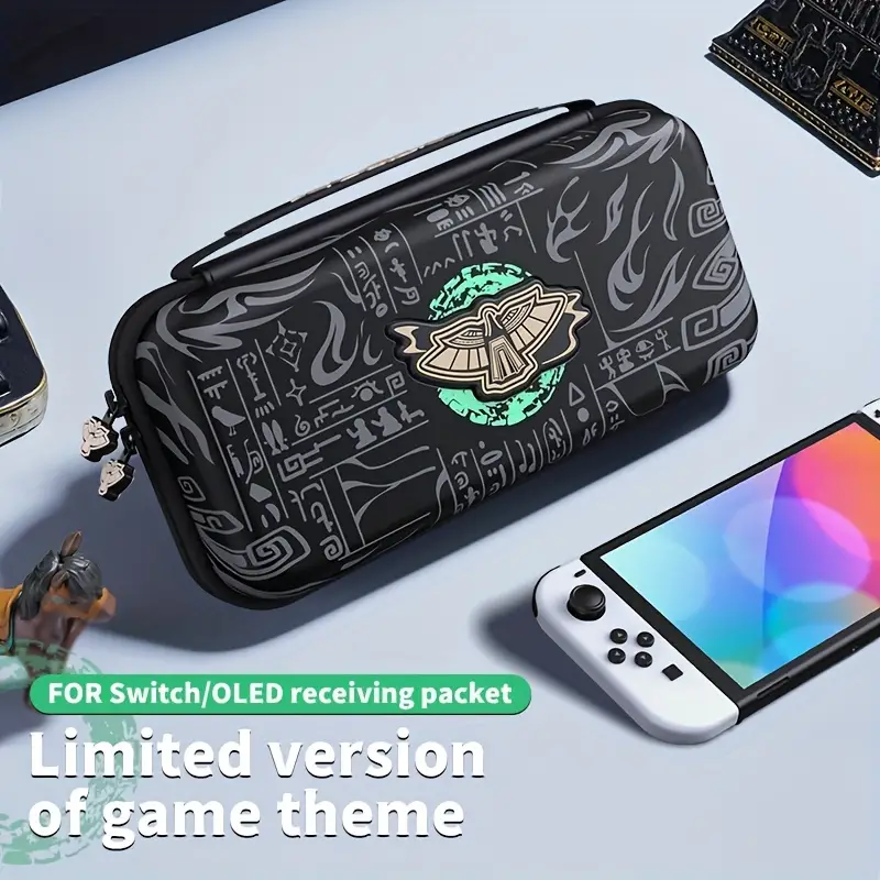 storage bag for nintendo switch hard shell ns large capacity hard bag for switch oled game console accessories oled can hold  bag with stand game card with box game limited portable bag hand protective case details 1