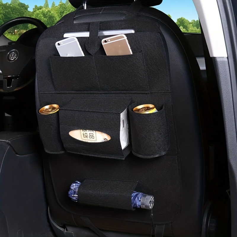 Organisateur de siège arrière de voiture avec support pour tablette à écran  tactile + 9 poches de rangement, tapis de protection arrière de siège de voiture  pour enfants en bas âge - AliExpress