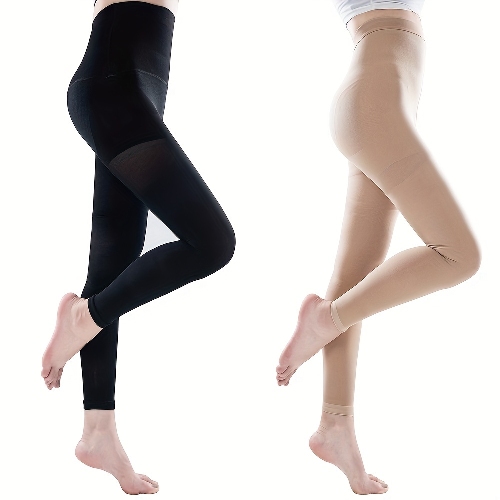 15-21mmHg Plus Size Medical Compression Thigh High Footless Varicose Veins  Pantyhose Compression Pants for Women S-5XL