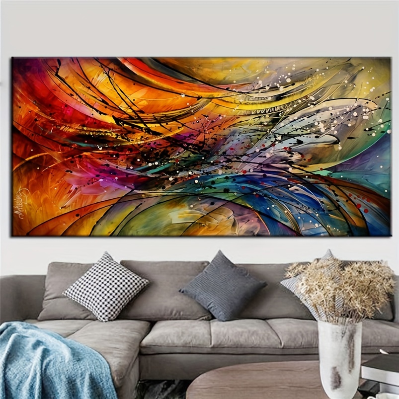 3D Creative Collision Splashing Ink Style Canvas Art Print Painting