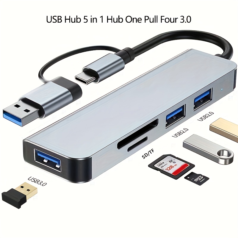 usb hub 4 port extenstion splitter portable extender