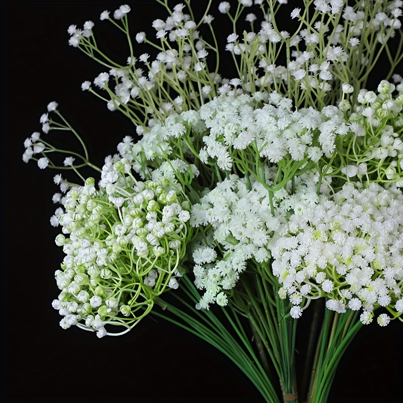 30 PCS Artificial Babys Breath Flowers Real Touch Faux Babies