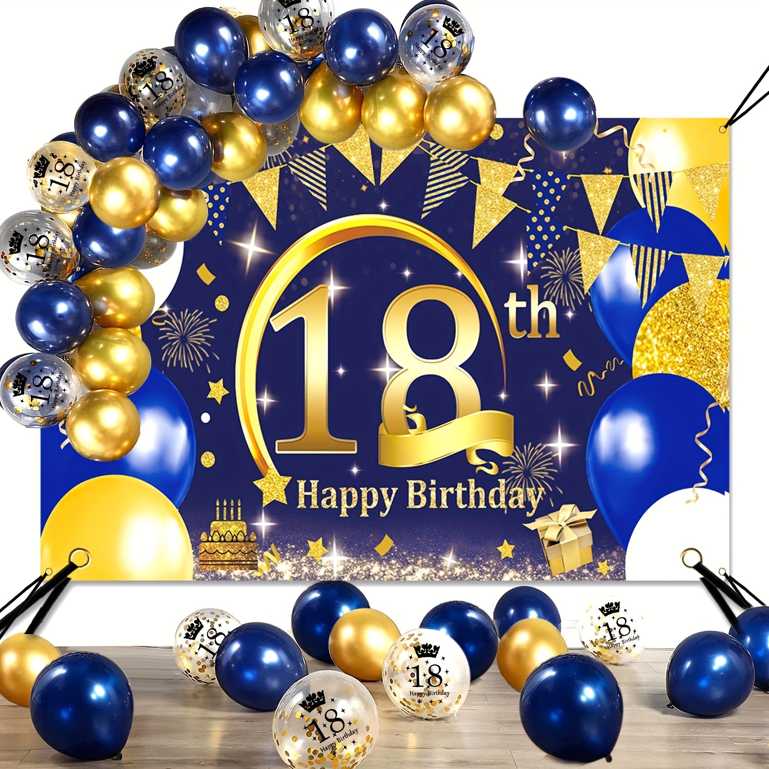 18e anniversaire décorations - joyeux anniversaire ballons et