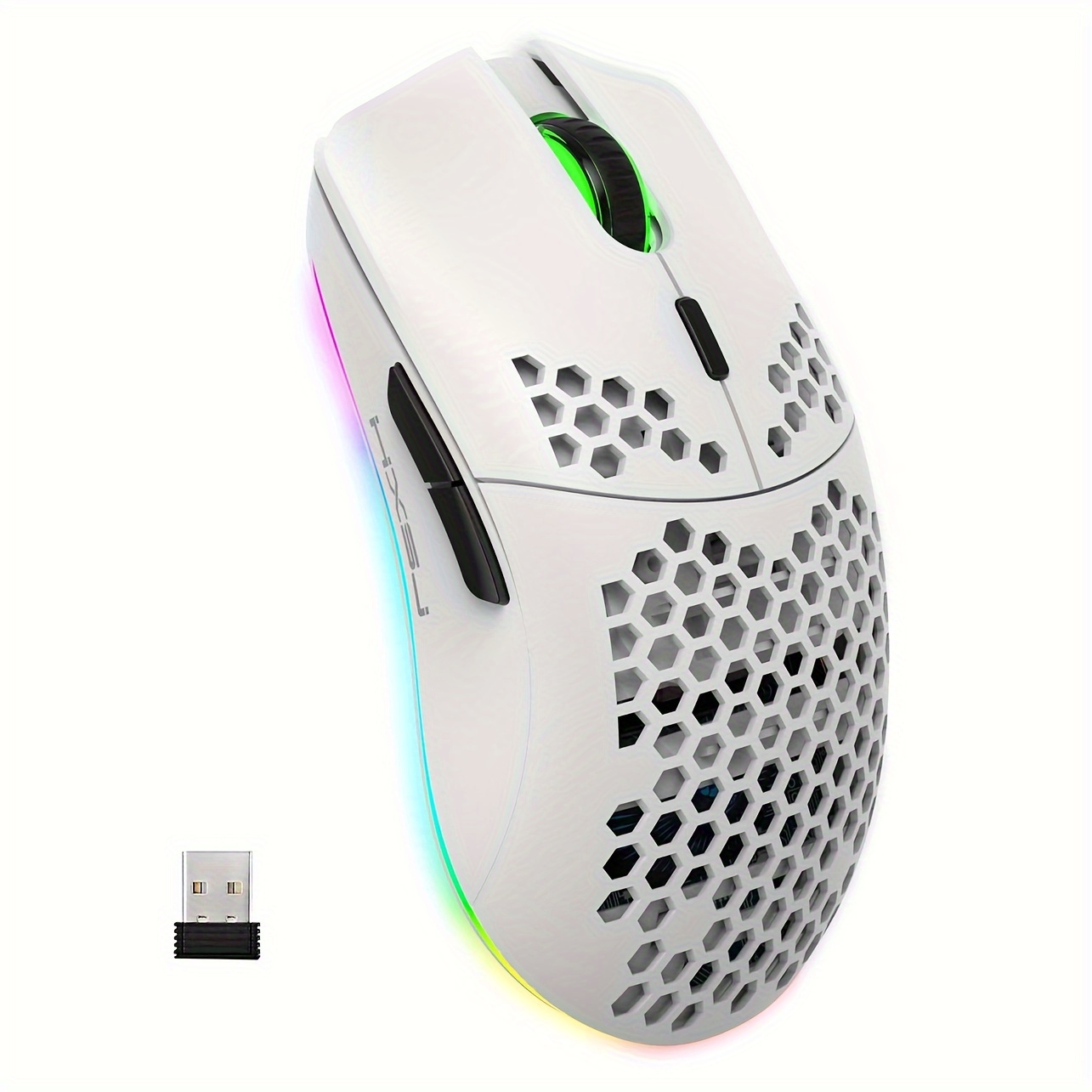 Wireless Gaming Mouse Rgb Rechargeable Ultra light Honeycomb - Temu