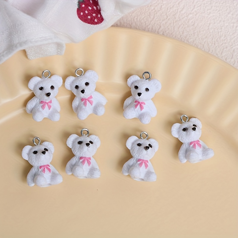 6Pcs Cartoon Cute Little Bear Resin Charms For DIY Handmade Necklace  Bracelet Earrings Phone Hanger Car Bottle Decoration Crafts Jewelry Making  Suppli