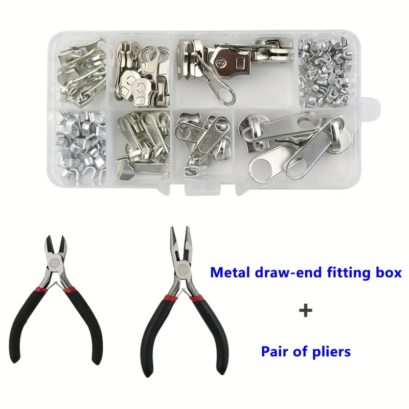 Zipper Replacement Repair Tool Box Zipper Slider Repair Kit - Temu