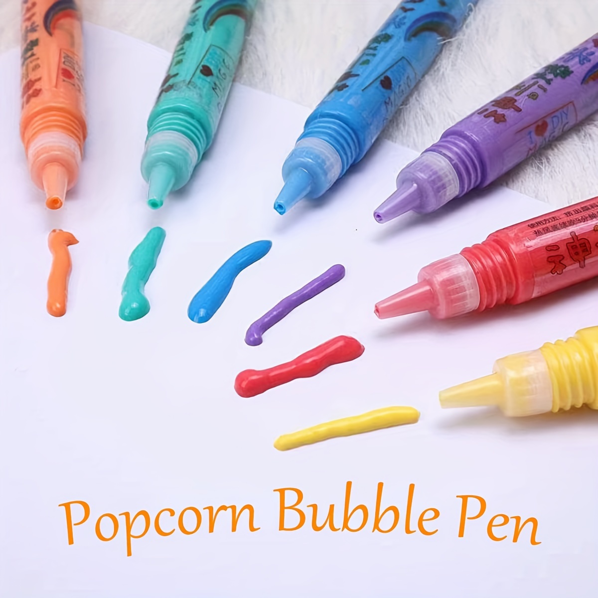 Diy Bubble Popcorn Drawing Pens Magic Popcorn Pens Magic - Temu