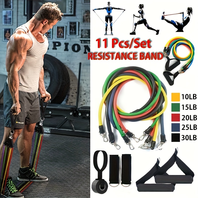 Premium Elastic Resistance Bands Full body Workouts Portable - Temu
