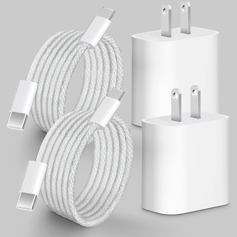 Cargador para iPhone 14 de 20 W, cable de carga rápida, cargador de pared  con cable tipo C a Lightning de 6 pies, compatible con iPhone 14/13/12/11