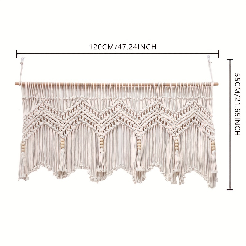 1pc Cortina Macramé Cortinas Boho Colgante Pared Tejido - Temu Chile