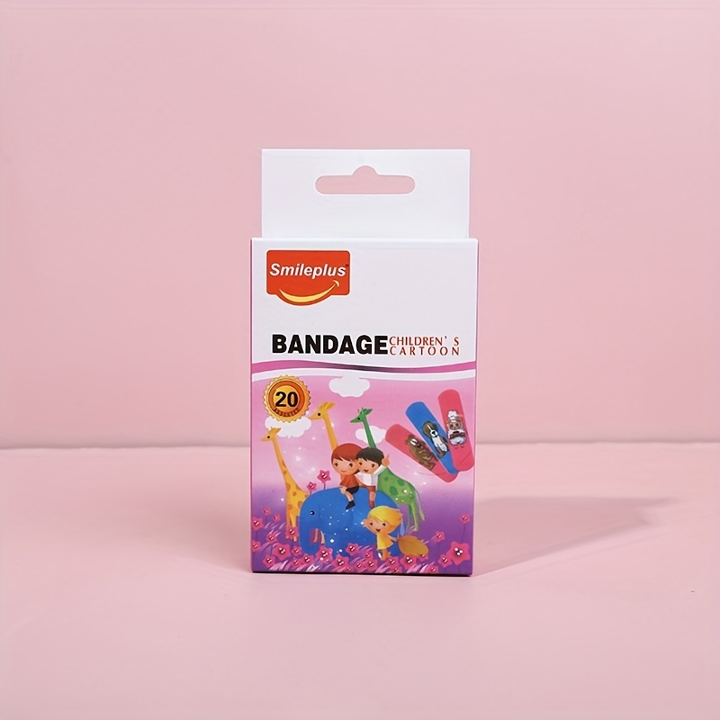 20pcs Animal Waterproof Bandages for Kids Breathable First Aid Stickers