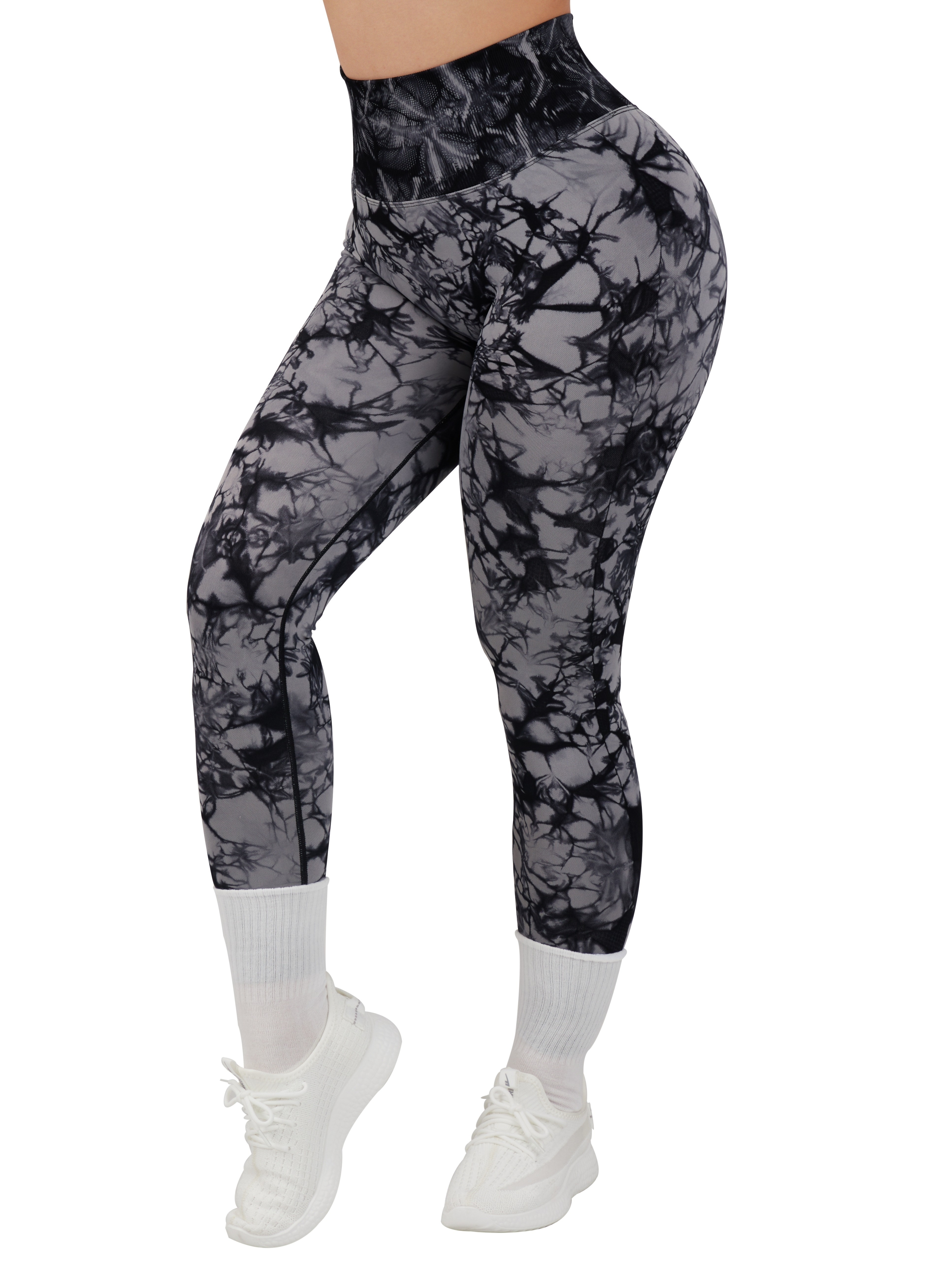 SHEIN Yoga Basic Women's Seamless High Stretch Camouflage Sportswear Set