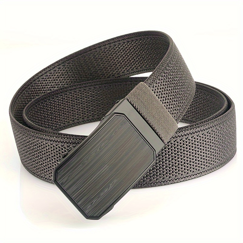 Toothless Automatic Buckle Nylon Belt, Men's Elastic Simple Business Belt