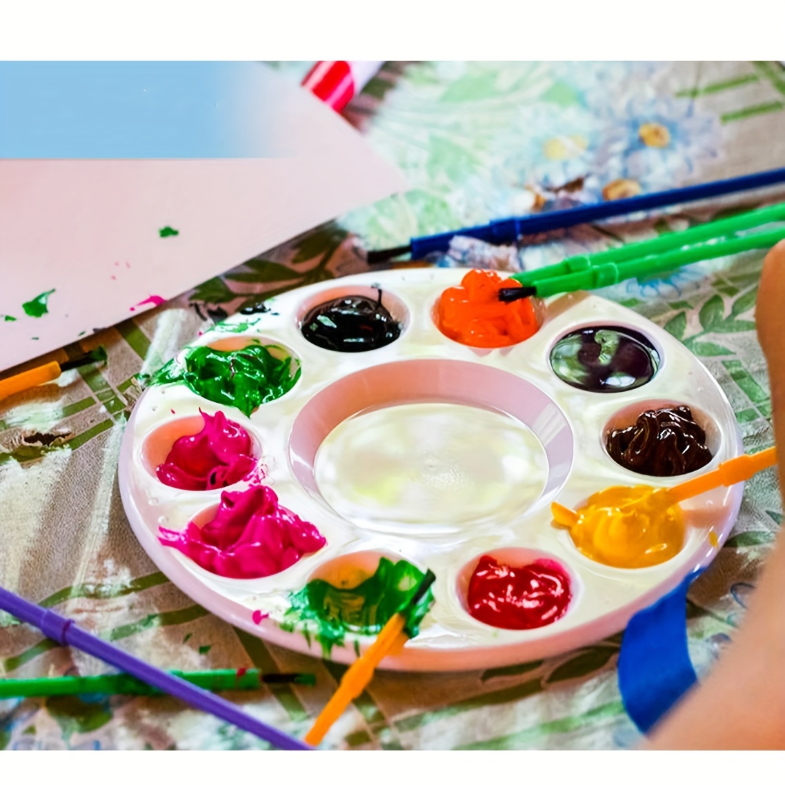 Gouache Paint Set Jelly Cup 24 Vibrant Colors Paints With Portable Case  Palette For Artist Canvas Painting Watercolor Papers, Rich Pigment, 30ml/Cup