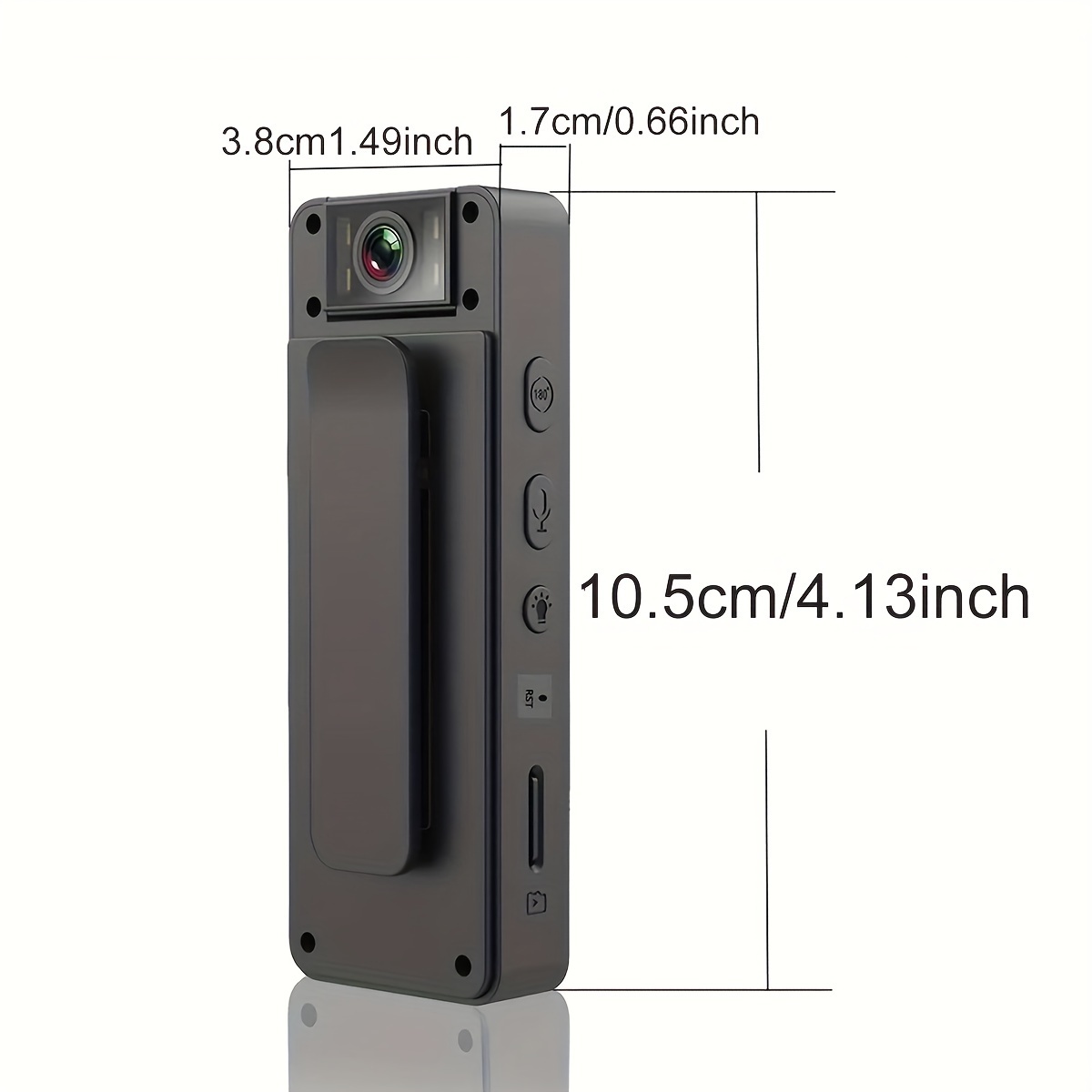 Mini cámara corporal grabadora de video incorporada de 128 GB con visión  nocturna IR y grabación de bucle HD 1080P, batería de 4-6 horas de duración