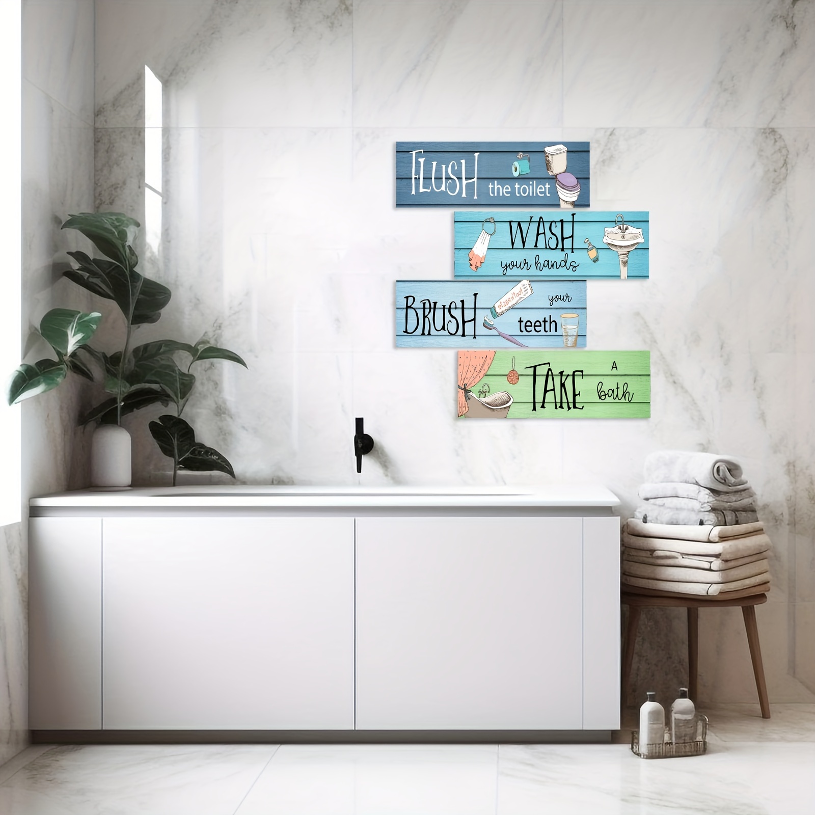 1pc Señales Baño Granja Linda Decoración Pared Baño Señales - Temu