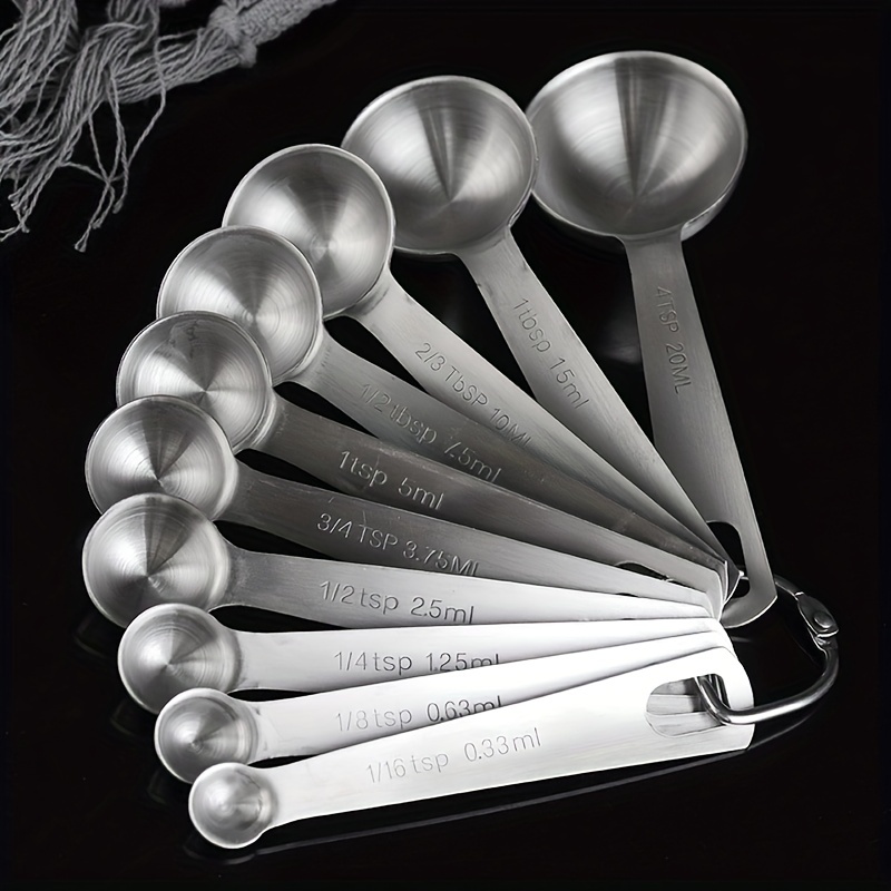 304 Stainless Steel Measuring Spoon Tools for Dry Liquid 1/16 1/8