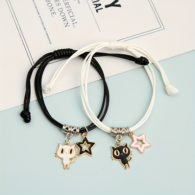 Simple Cute Star Moon Pendant Chain Bracelet Trendy Exquisite Connected  Finger Bracelets For Women Hand Accessories Girls Gifts - Bracelets -  AliExpress