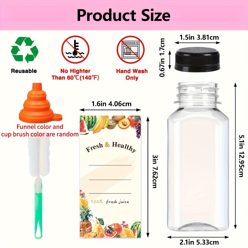 Plastic Bottles With Juice Containers With Lids For - Temu