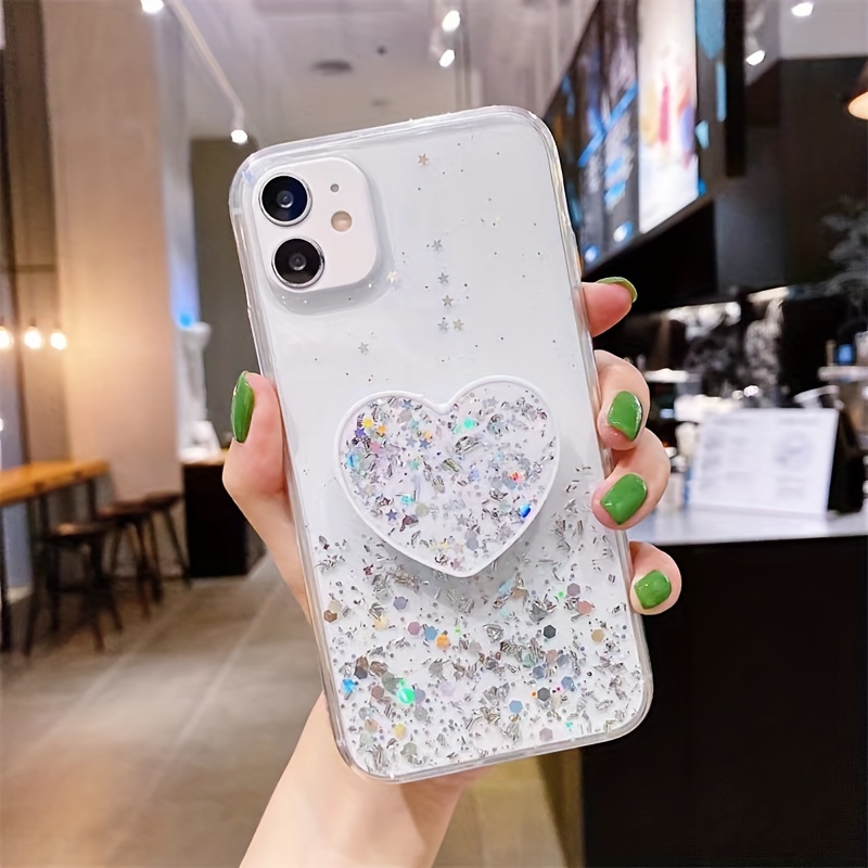 Elegant 3d Love Heart Phone Case Iphone 15/ - Temu