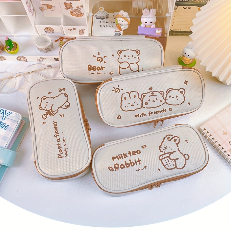 Buy Wholesale China Cute Schoolbag Pen Bag Large Capacity Stationery Bag  For Primary High School Students Cartoon Simple & Stationery Bag Pen  Student Cartoon Cute Capacity at USD 2.18