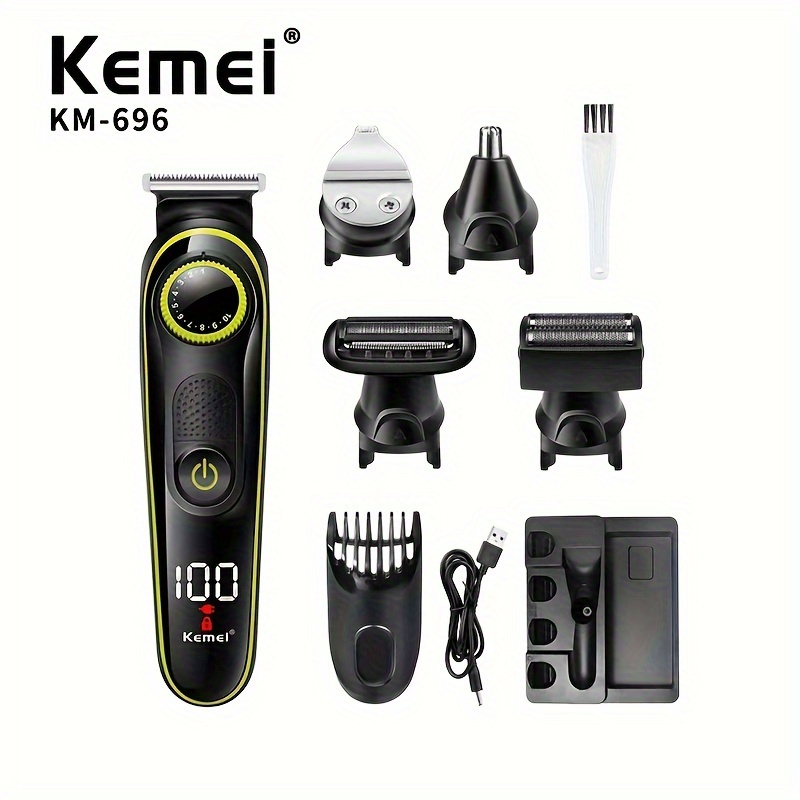 Kemei 3 en 1 puissant rasoir électrique visage corps tondeuse barbe