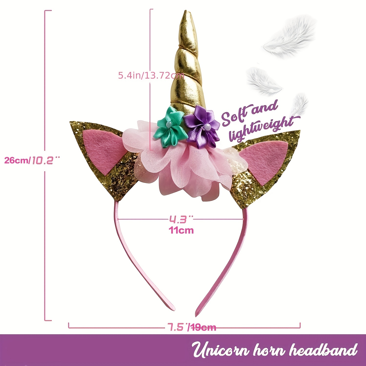 Diadema unicornio encantado mujer: Accesorios,y disfraces originales  baratos - Vegaoo