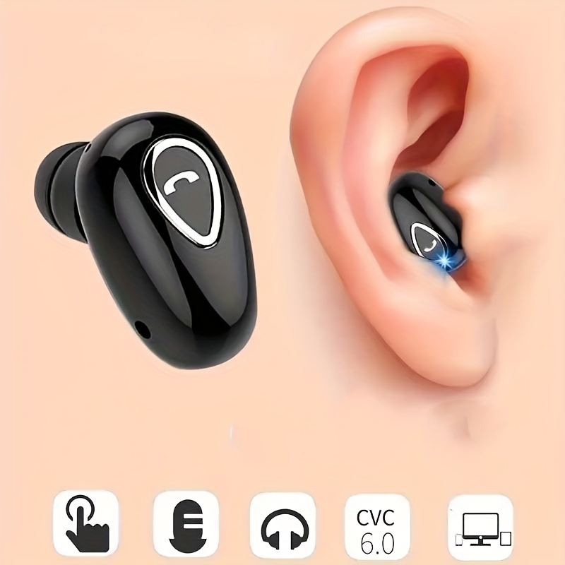 Auriculares una sola oreja | Auriculares inalámbricos manos libres,  impermeables, manos libres con micrófono con cancelación ruido para  conducir en la